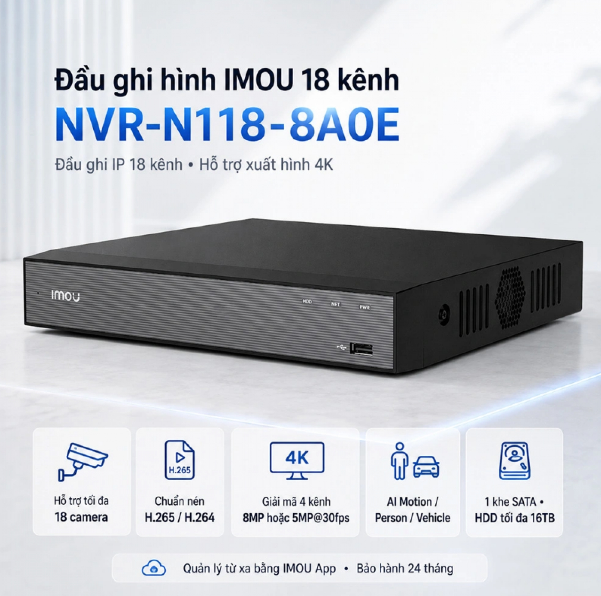 Đầu ghi Imou 10 kênh NVR-N110-8A0E
