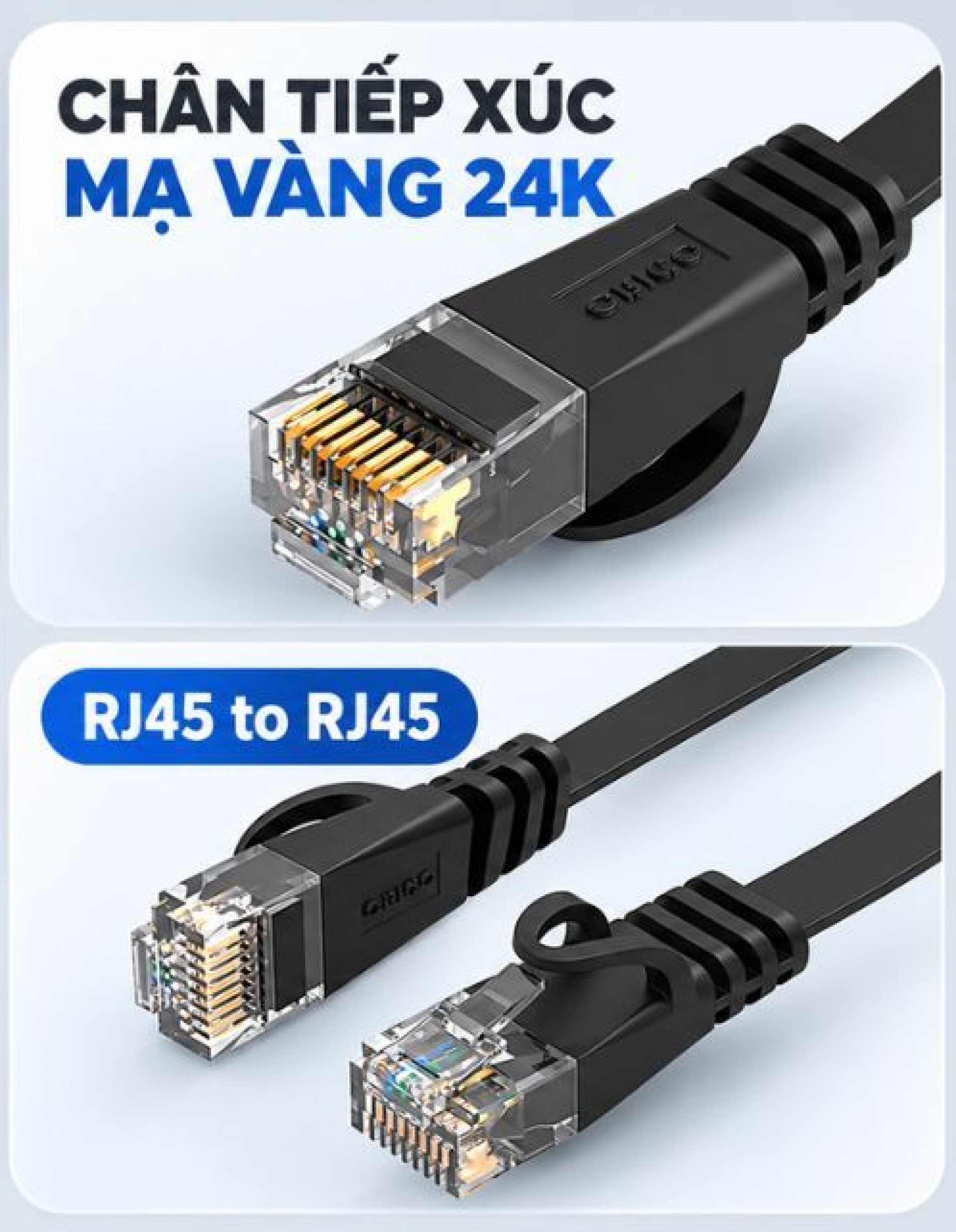 Dây dẹt cáp mạng Cat 6 Orico 5 Mét