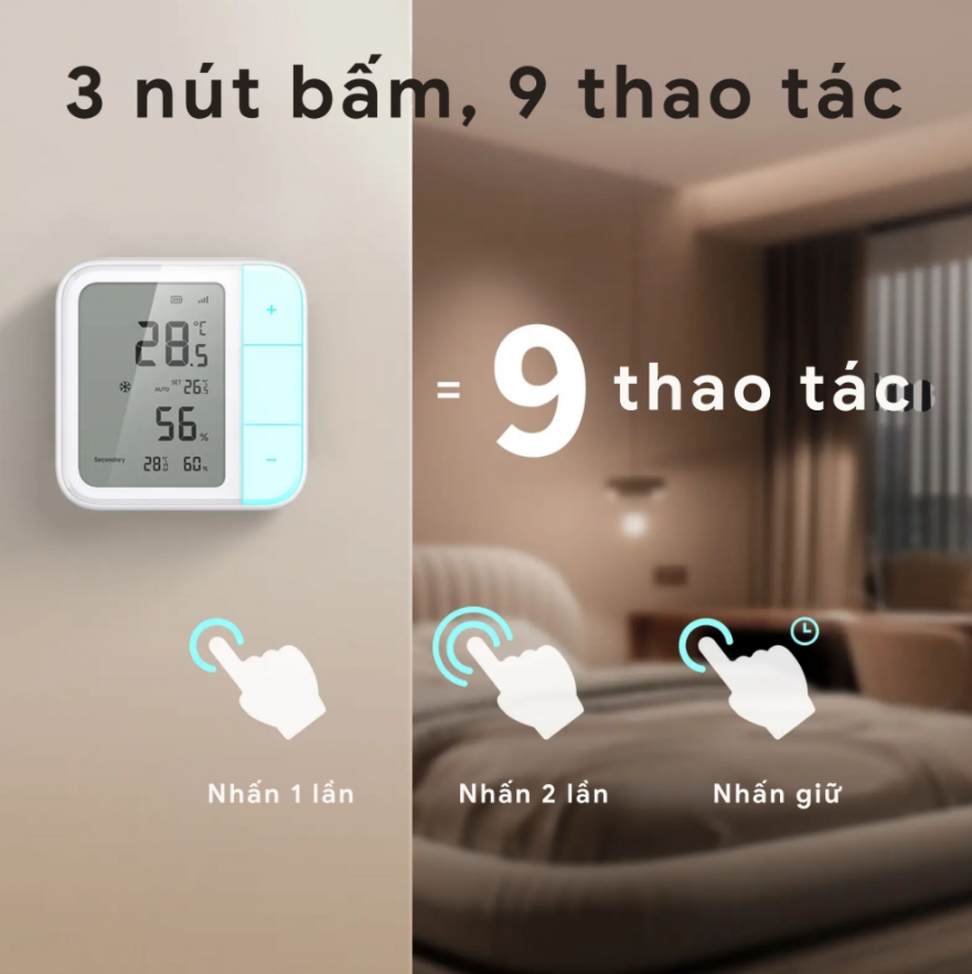 Cảm biến nhiệt độ, độ ẩm Aqara W100 TH-S04D